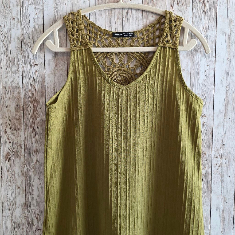 Women's SHEIN Olive Green Long Dress Size S - Picture 4 of 8